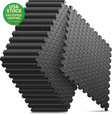 Home Gym Mat Interlocking EVA Foam Tiles 24 Pack 24X24 Inches Black