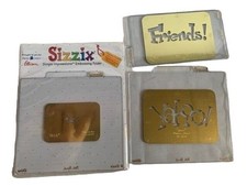 Sizzix Yahoo Simple Impressions Embossing Folder Set Gold Brass Stencils Craft
