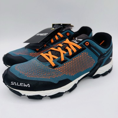 Salewa MS Lite Train K Sneakers Men s Size 8 Malta Blue Fluro Orange Knit