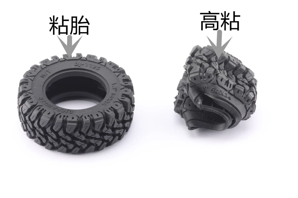 GPM 1.0 Inch High Adhesive Crawler Rubber Tires With Foam Inserts For TRX-4M - Image 4 of 4