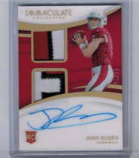 2018 Panini Immaculate Collection Josh Rosen Rookie Patch Auto #'ed 14/25