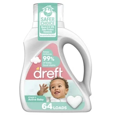 Dreft Active Baby Liquid Laundry Detergent HE Compatible - 92 fl oz