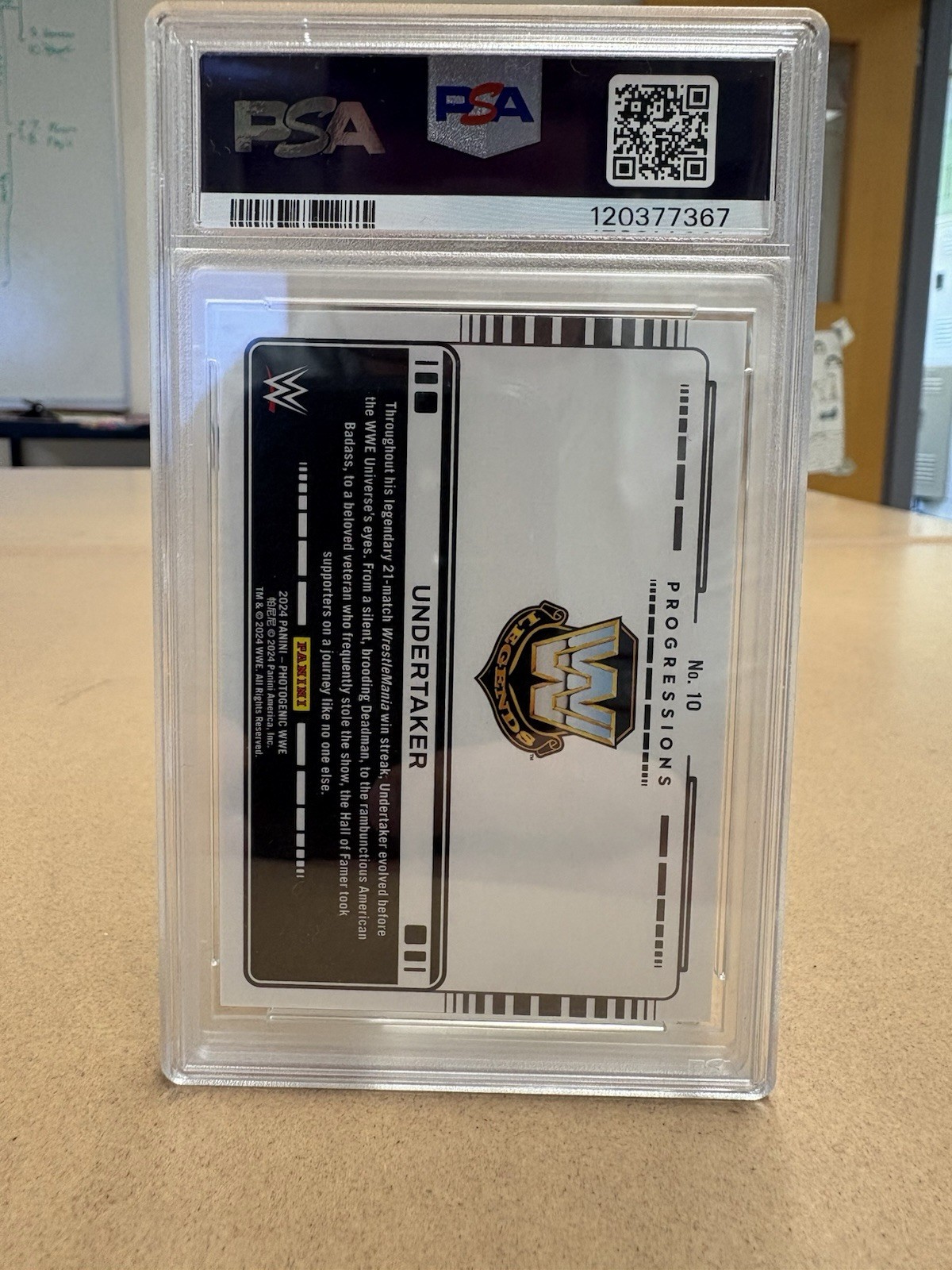 2024 Photogenic WWE Undertaker Progressions Maze /25 PSA 10 view 4