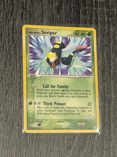 Team Aqua's Seviper 17/95 Ex Team Magma vs Team Aqua Regular
