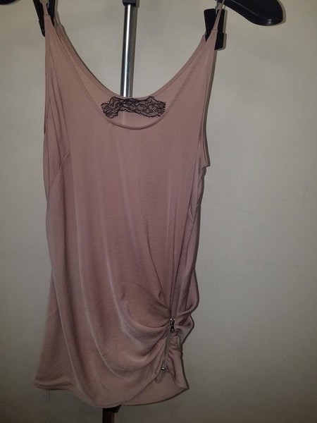 Damen Patrizia Pepe Shirt Beige Viskose 36 / S /