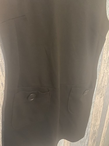 New look Size 14 Black Pinafore Dress Pockets Good Condition - Bild 2 von 5