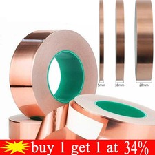 20M Adhesive Copper Slug Tape Snail Barrier conductive Repellent Guitar EMI