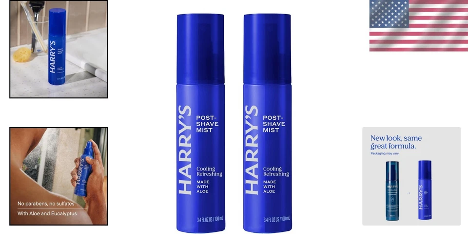 Bruma post-afeitado para hombre con aloe y árbol de té - Paquete de 2 3,4 oz Foto 2 de 4