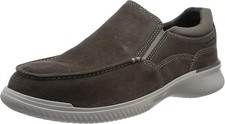 Image of BNWT Clarks Mens Donaway Free Leather Slip-On Shoes, Stone, UK7.5 / EU41.5 G