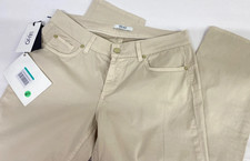 Pantalone stile Liu Jo Jeans donna UK 12 W31 L30 beige chiaro cotone elasticizzato 680
