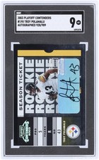 Troy Polamalu Steelers Signed 2003 Contenders #190 #928/989 SGC 9 Rookie Card
