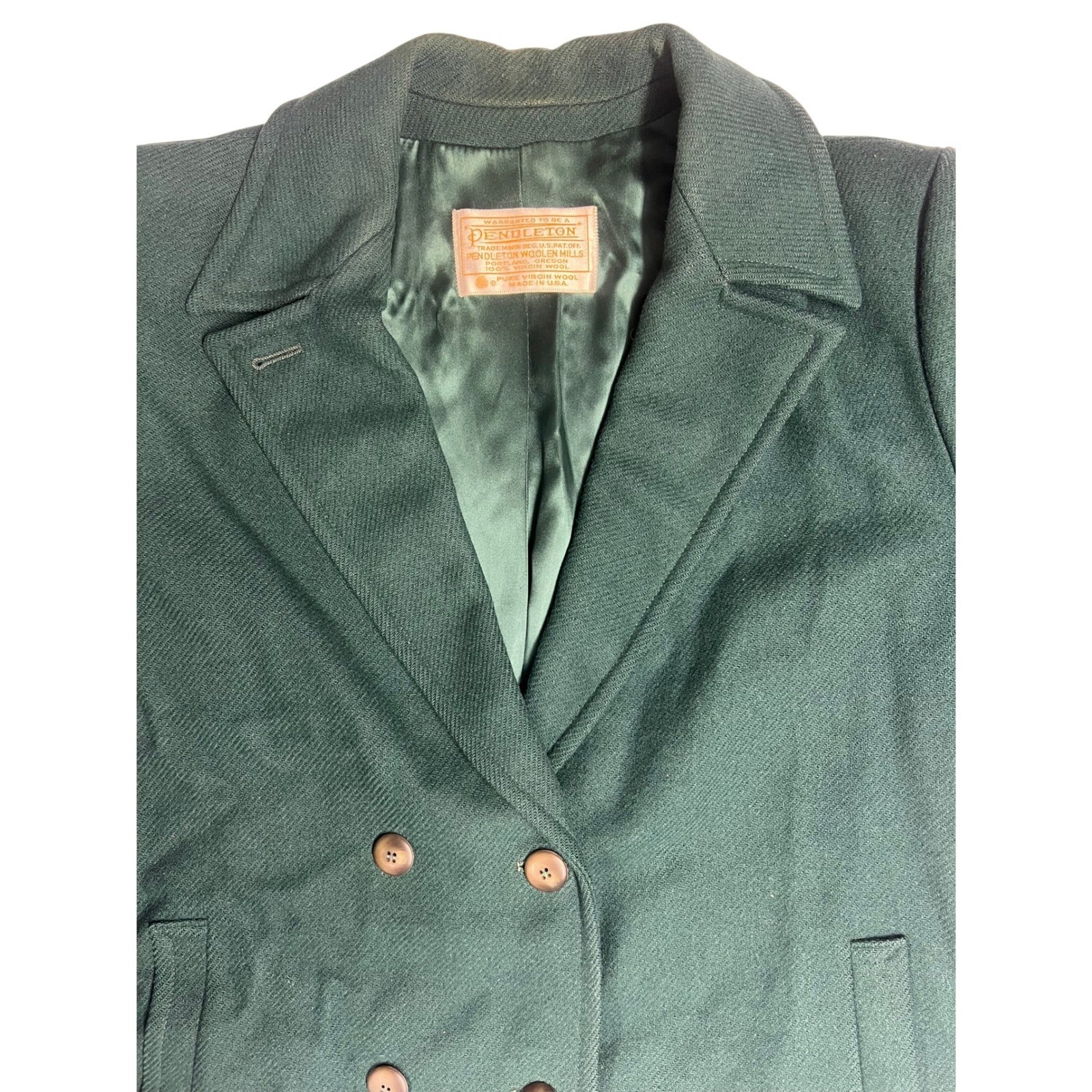 Pendleton Double Breasted Wool Blend Peacoat Gree… - image 18