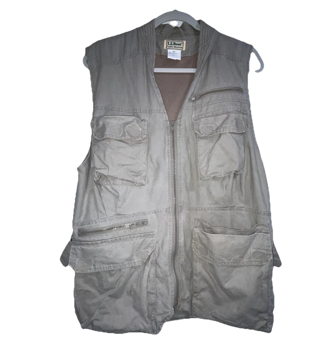 Veste De Pêche Vintage L.L.Bean Homme - Kaki - Taille M - Années 80/90 - USA
