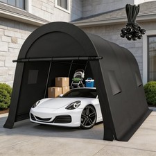 Carport Canopy 10x15 Heavy Duty Garage Outdoor Storage Shed with Doors & Vents