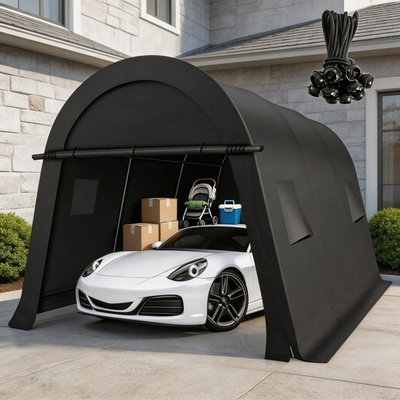#ad Carport Canopy 10x15 Heavy Duty Garage Outdoor Storage Shed with Doors amp; Vents $299.99