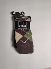 b.ella -2 pairs- Woman's tall socks - brown- Cashmere blend - Made in USA-**F4**