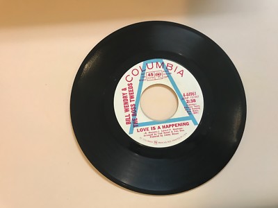 GARAGE 45 RPM RECORD - BILL WENDRY & THE BOSS TWEEDS - COLUMBIA 4-44691- PROMO