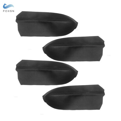 4x Front&Rear Door Panel Armrest Leather Cover For Toyota Prius 2004-2009 Black