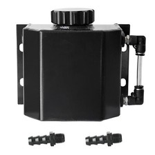 Universal Fit Aluminum Radiator Tank Reservoir Expansion Tank Coolant Overflo...
