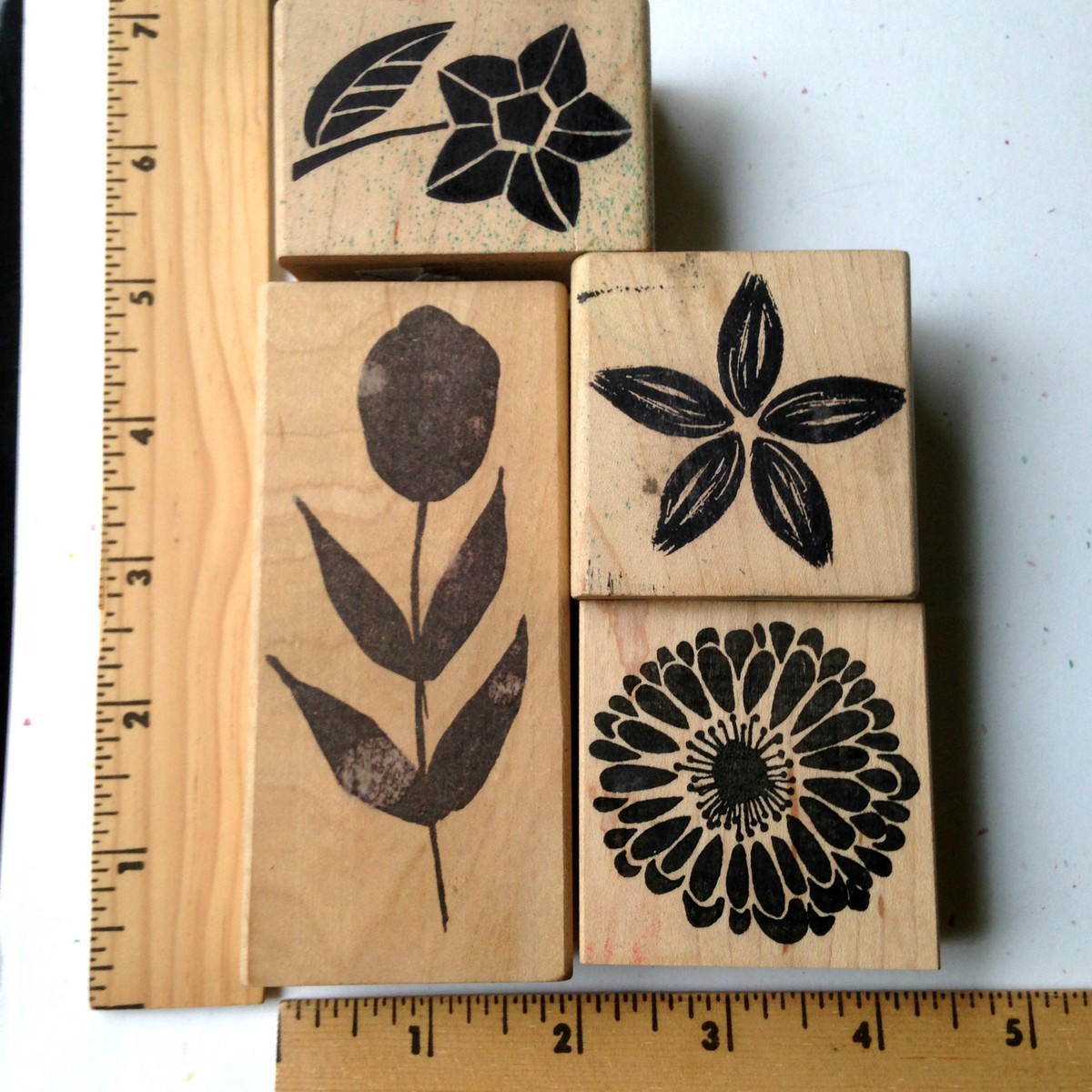 Impress Cards+Crafts & Savvy stamps スタンプ 1 lot of 4 Flower Rubber Stamps - Savvy, Magenta, Impress | eBay