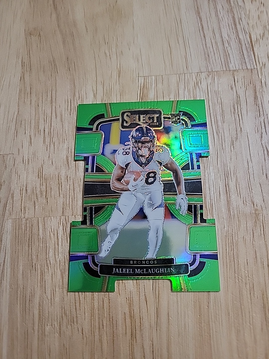 2023 Select JALEEL MCLAUGHLIN Neon Green Die Cut /599 #32 Rookie Broncos SP