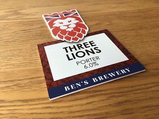 England Football Three Lions Beer Pump Clip Ben’s Brewery Euros