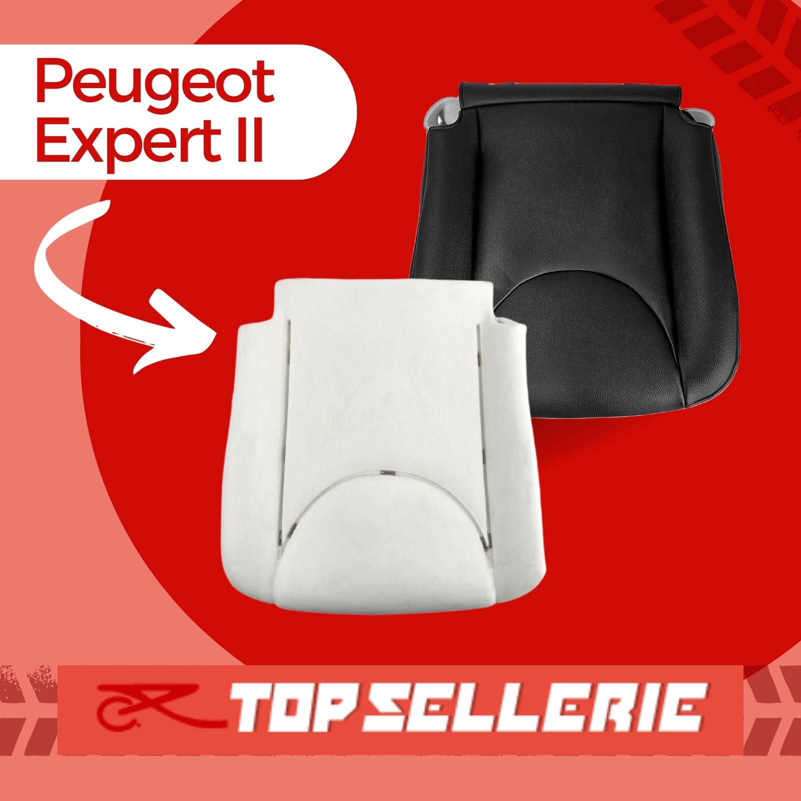 Rénovez votre siège affaissé avec la mousse et housse simili Peugeot Expert II