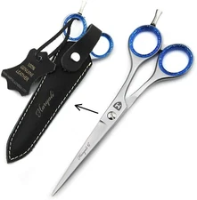 Hair dressing Scissors Professional Barber 6" Hair Cutting Shears Leather Pouch