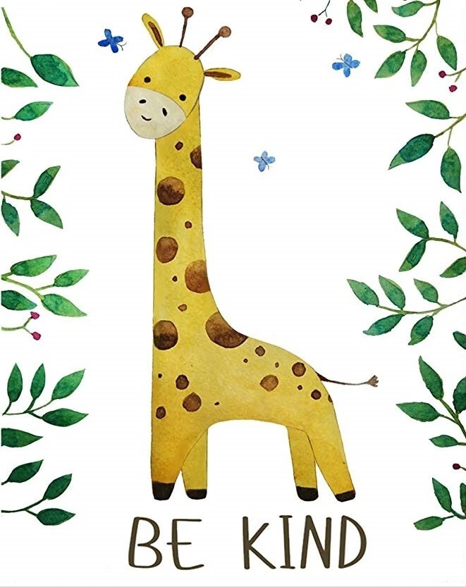 Baby Nursery Decor Jungle Safari Animals Inspiration Unframed Wall Art Set of 6 - Image 3 of 4