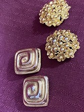 Vintage SHOE Adorements/Decorations/Buckles...2 pair...both goldtone