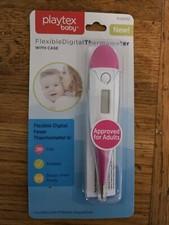 Playtex Baby Flexible Digital Thermometer w/ Case - PINK - PL85432