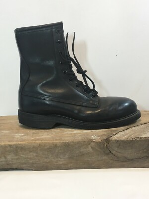 Vintage COVE Shoe Co Biltrite Combat Boots Black Leather Military Vintage 80s Cove Shoe Company Biltrite Military Combat Army  main image 4