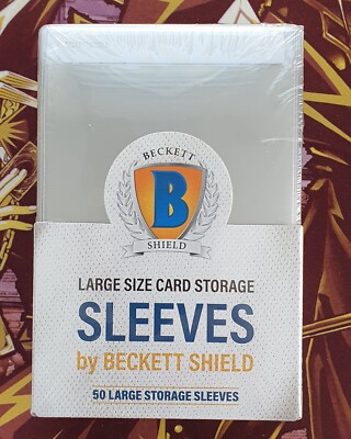 50x Beckett Shield Large Card Saver Sleeves PSA BGS Grading Pokemon Magic ua OVP