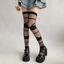 Japanese Style Thigh High Socks | Nylon Over Knee Stockings Cosplay & Daily Wear