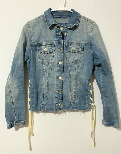 Maurices womens long sleeve denim blue 