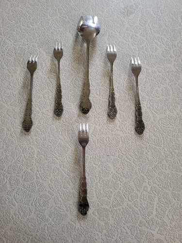 National Stainless Silverware Flatware Cocktail and Serving Fork Set - Picture 2 of 4