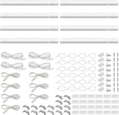 Barrina T5 LED Grow Light 5000K Full Spectrum Sunlight 1FT Plant Lamp 8 Packs