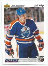 ESA TIKKANEN 1991-92 UPPER DECK CARD NEAR MINT CONDITION