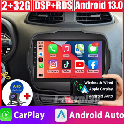 For Jeep Renegade 2015-2020 Android 13 Car Radio Apple Carplay GPS Navi BT FM