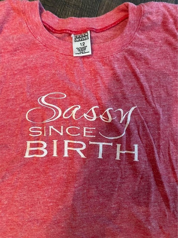 Urban Smalls "Sassy since Birth" Girls Tee size 12