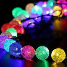 LED Ball Solar Light Party Fairy Outdoor Retro Ball String Lights Patio Garden