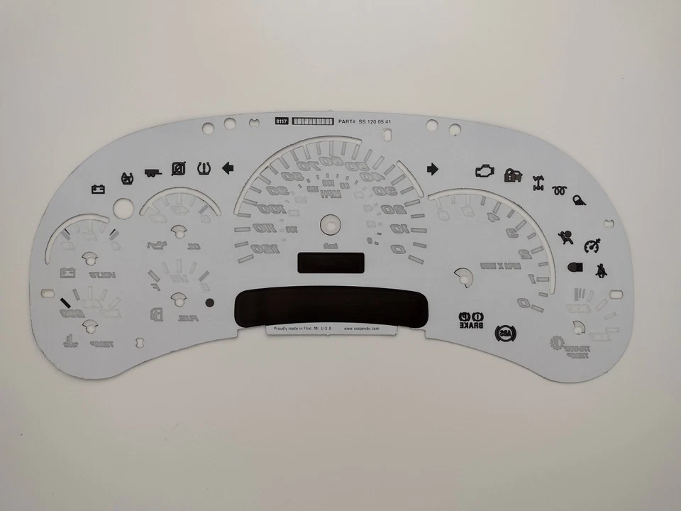 Superposición facial calibre negro Speedo SS de EE. UU. para GM Clusters 03-05 2500 edición LED de gas Foto 2 de 4