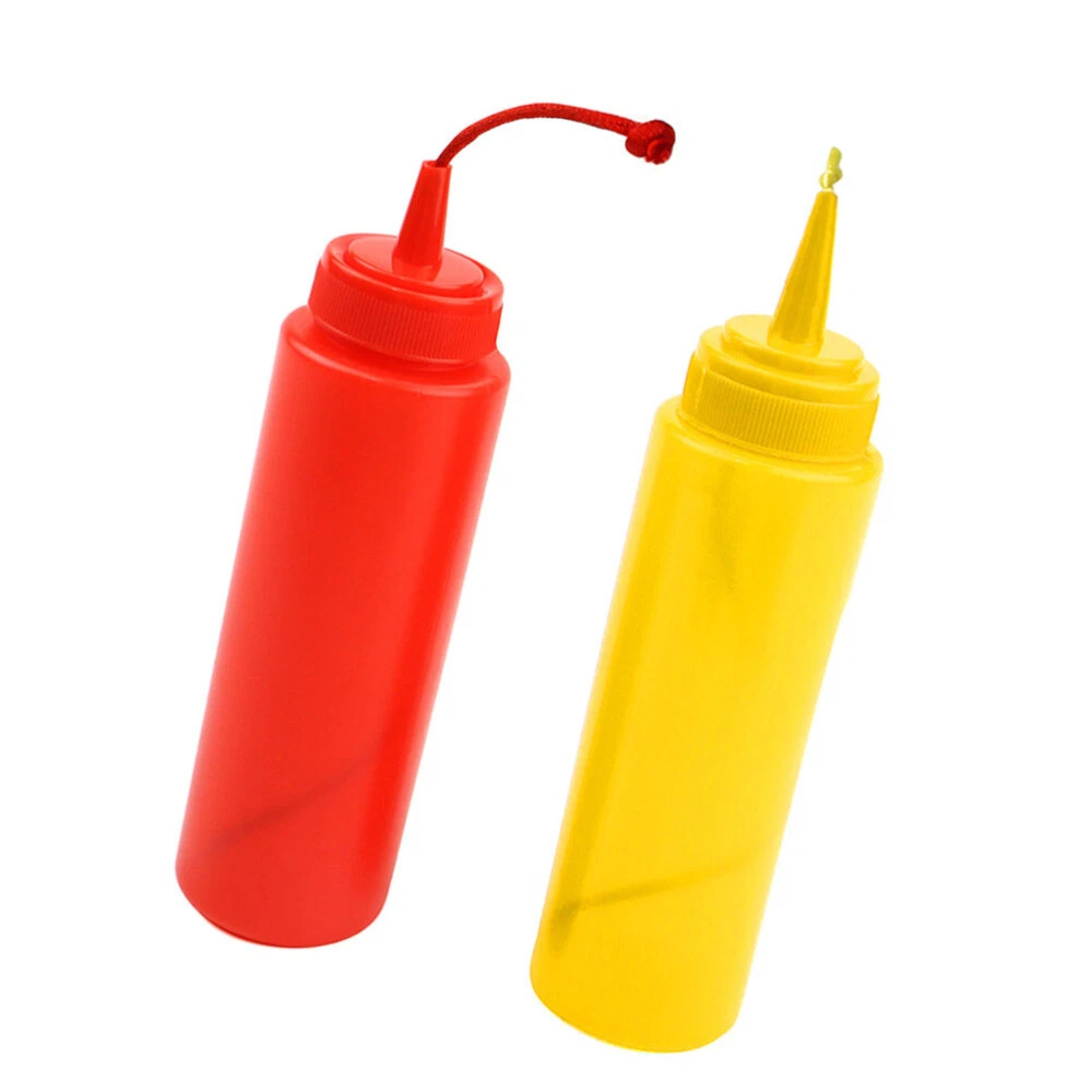 Melody Jane Dollhouse Accessories - 1:12 Scale Tomato Ketchup & Mustard Bottles
