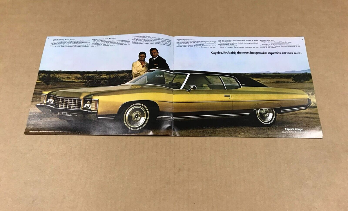 Vintage 1971 Chevrolet Caprice/Impala/Bel Air Dealership Catalog