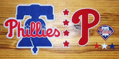 2PCS Philadelphia Phillies 3.34x3.0 Embroidered Iron On Patch 2PCS Philadelphia Phillies 3.34x3.0 Embroidered Iron On Patch