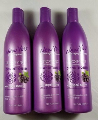 Pack Of 3 New You Anti Aging Hair Care Detoxifying Conditioner