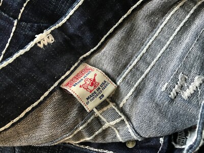 True Religion Woman's Jeans Sz 28 USA World Tour Straight True Religion Woman's Jeans Sz 28 USA World Tour Straight