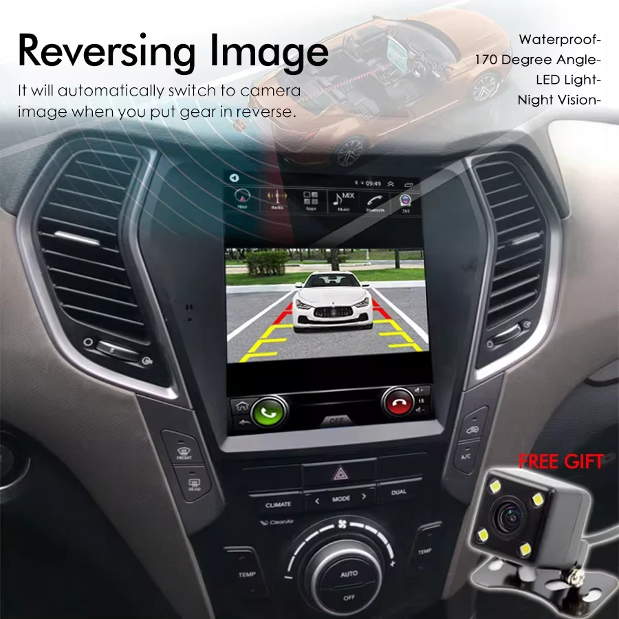 Android 13 For Hyundai Santa Fe IX45 2013-2018 Car Radio GPS Navig Video Player - Image 2 of 4