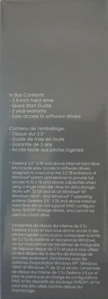 Hitachi HGST Deskstar 3.5" 32MB 6Gbs 5400rpm SataIII 2TB hard drive "New Sealed" - Image 3 of 4