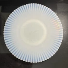 VTG MacBeth Evans Monax Petalware 10.5" Dinner Plate 1930s Opalescent Milk Glass